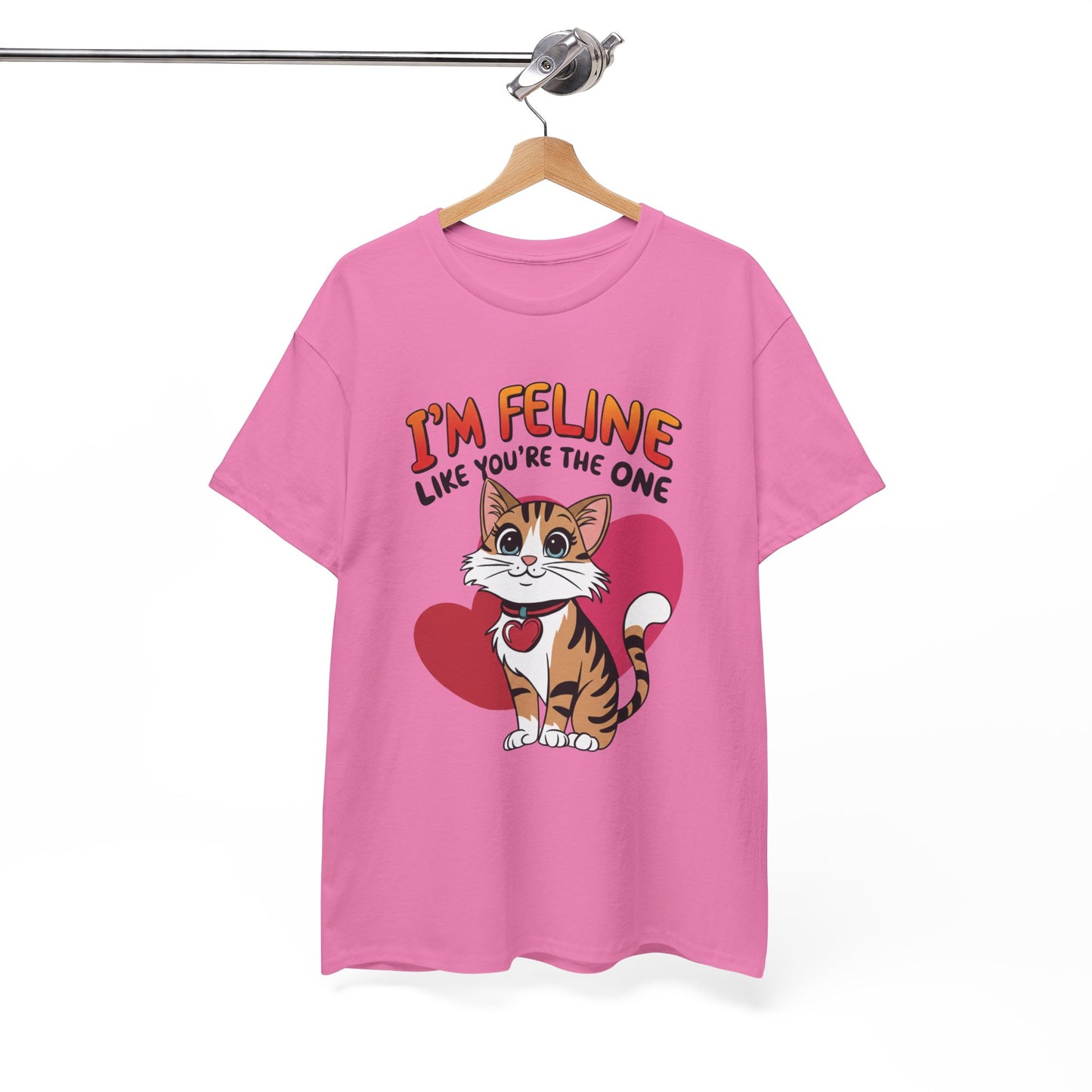 I’m Feline Like You’re The One Shirt, Cute Cat Valentine Tee, Funny Cat Love Graphic TShirt, Romantic Gift For Her Him, Cat Pun Shirt