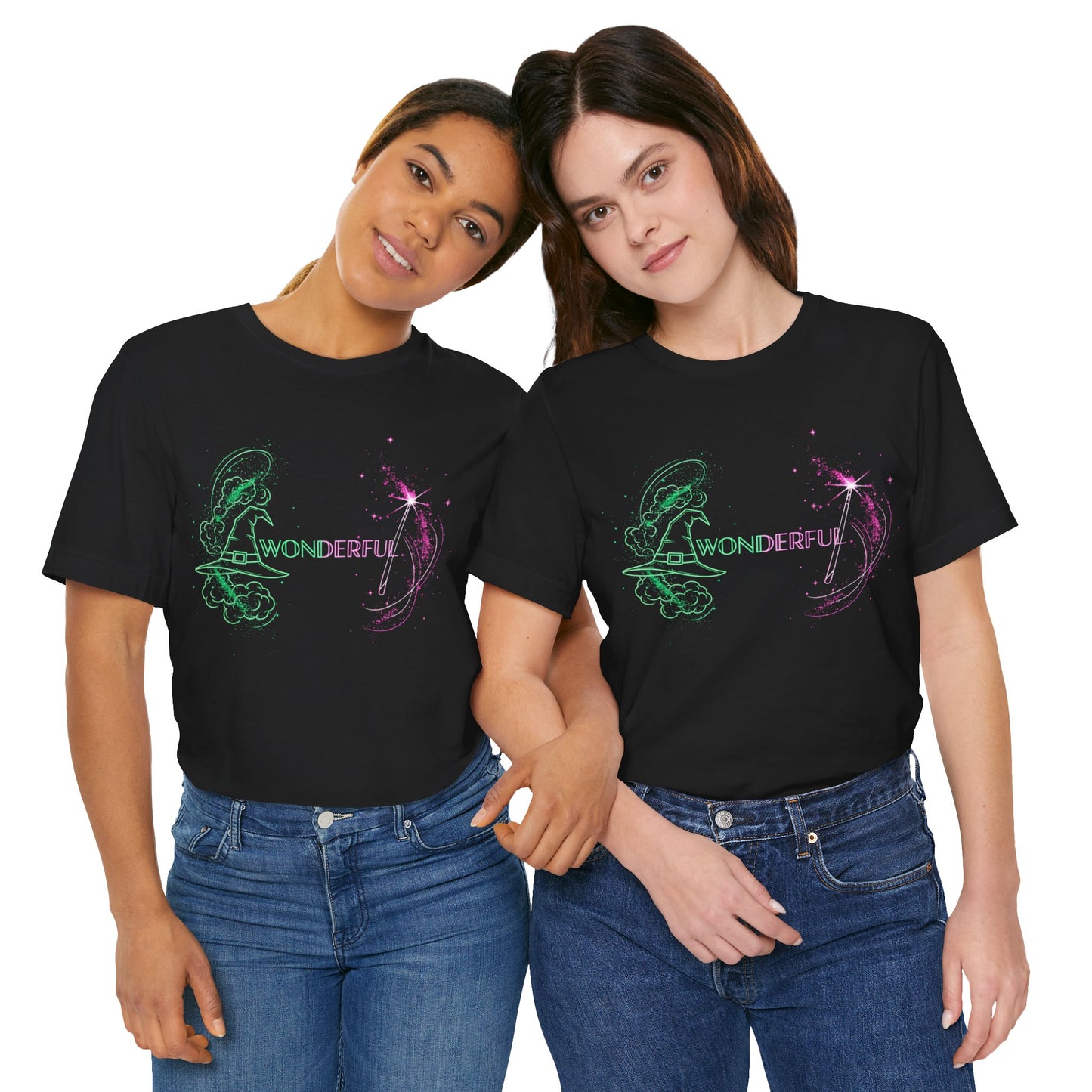 Wonderful Broadway Inspired T-Shirt, Magical Theater Graphic Tee, Green And Pink Sparkle Design, Unisex Gift For Musical Fans And Performers