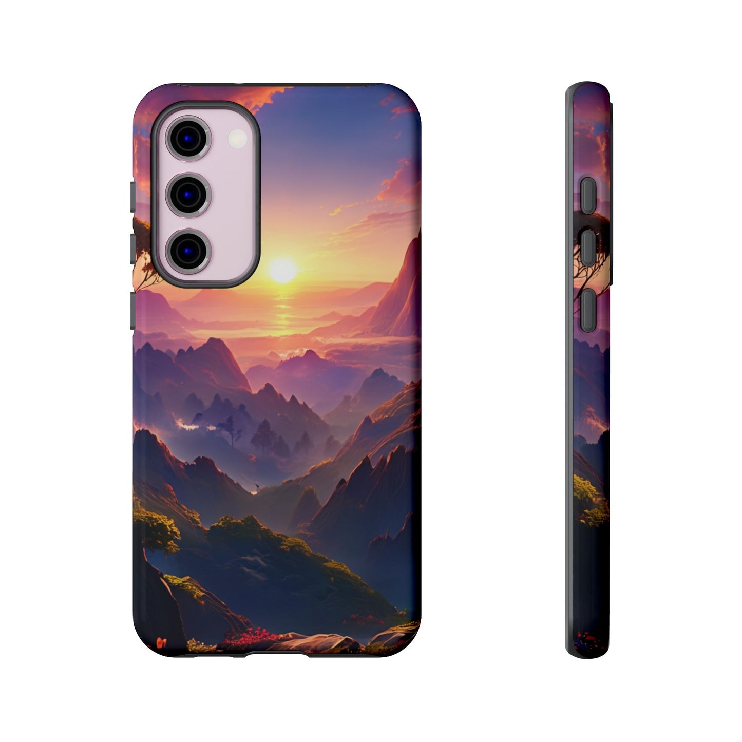 Samsung Tough Case Sunset Landscape Illustration