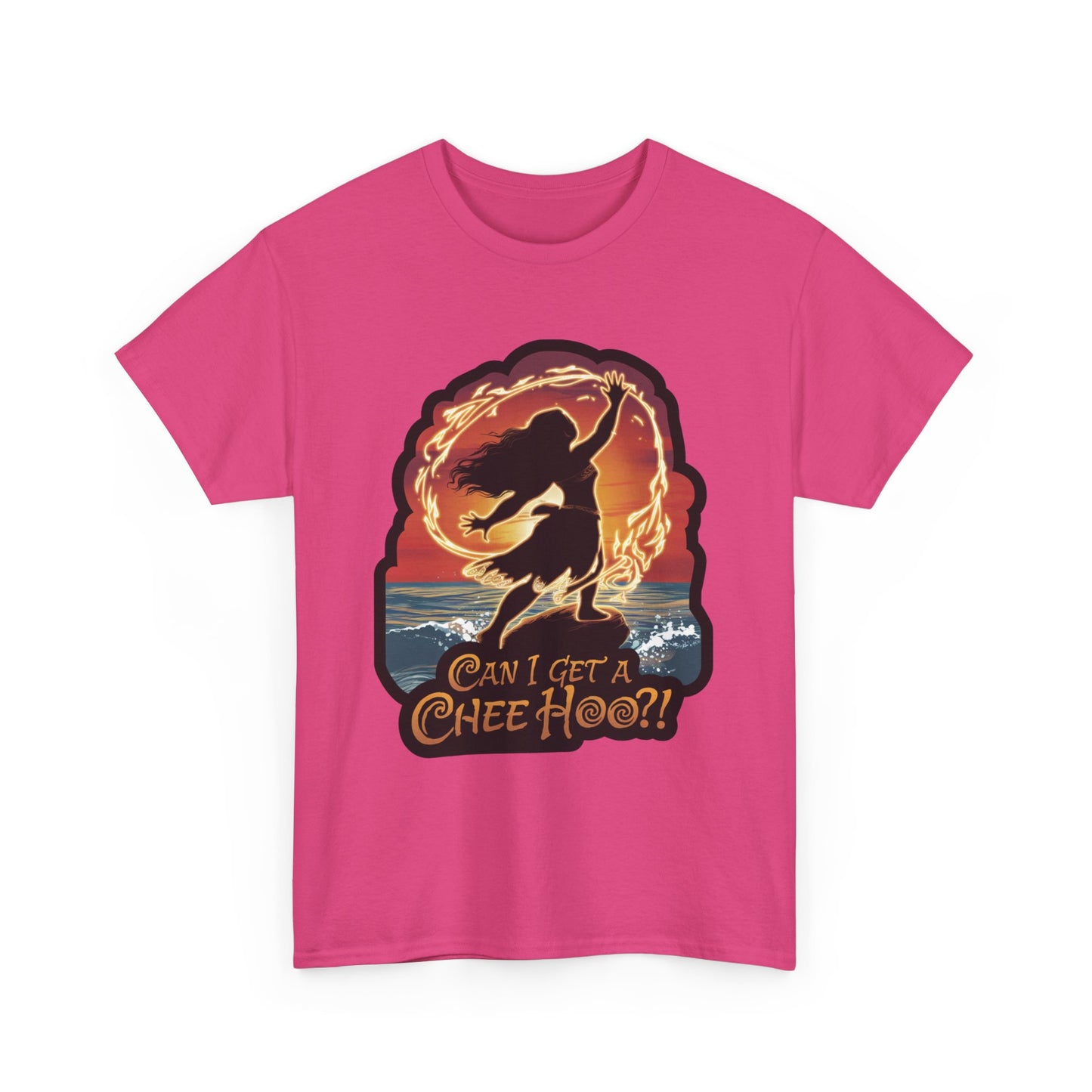 Can I Get a Chee Hoo Shirt – Hawaiian Island Vibes Tee – Hula Dancer Sunset Graphic T-Shirt – Polynesian Luau Party Unisex Top
