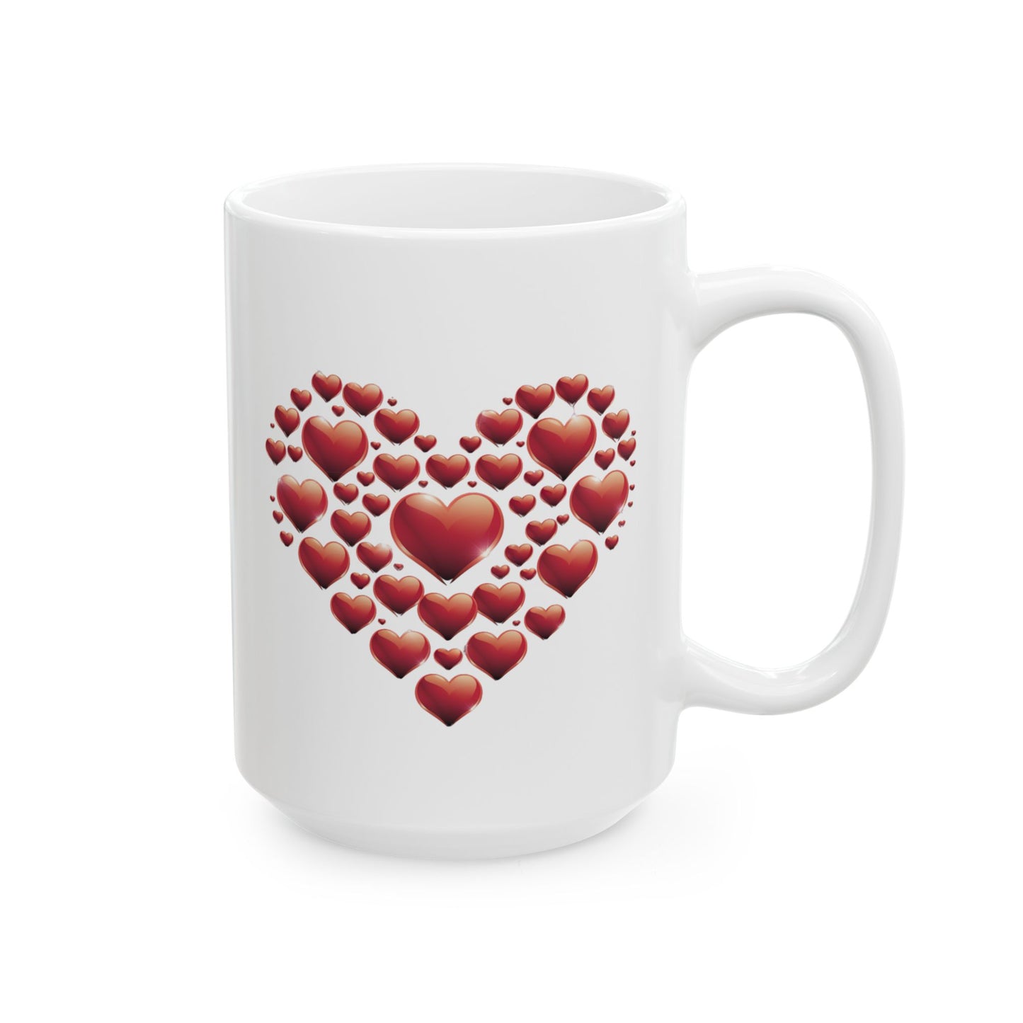 Valentine Heart Mug, Love Coffee Mug, Romantic Gift For Her, Cute Heart Coffee Cup, Anniversary Gift, Valentine Gift Idea, Couple Mug