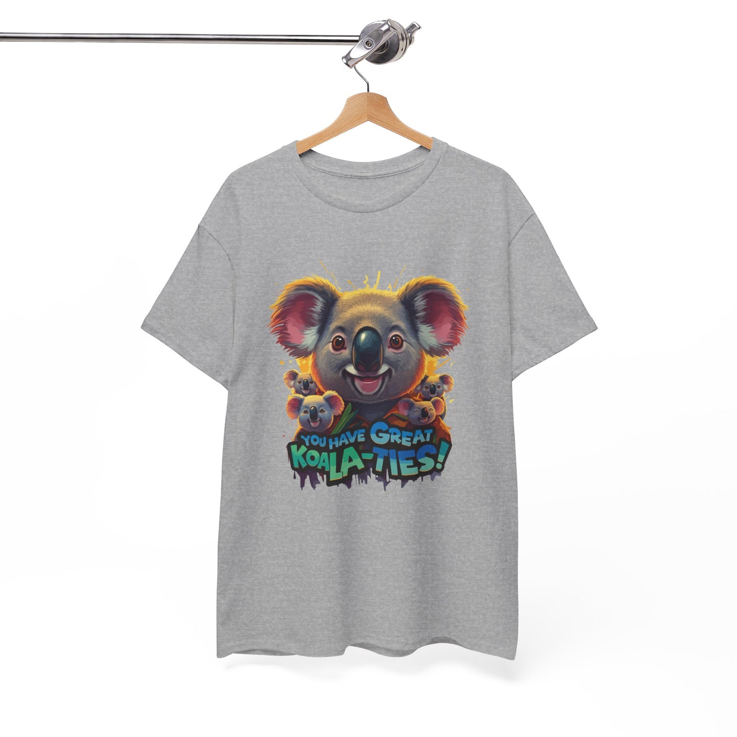 You Have Great Koala‑ties Tee – Cute Koala Pun T‑Shirt, Animal Lover Gift, Funny Wildlife Graphic, Unisex Casual Tee