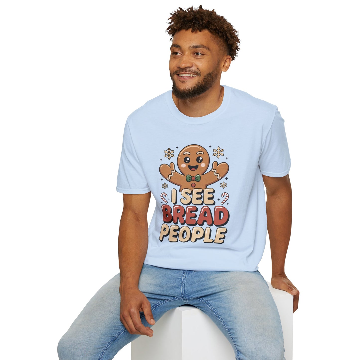 I See Bread People Shirt, Gingerbread Man Christmas Tee, Funny Holiday Baking Shirt, Cute Gingerbread Cookie TShirt, Xmas Humor Shirt, Food Pun Tee