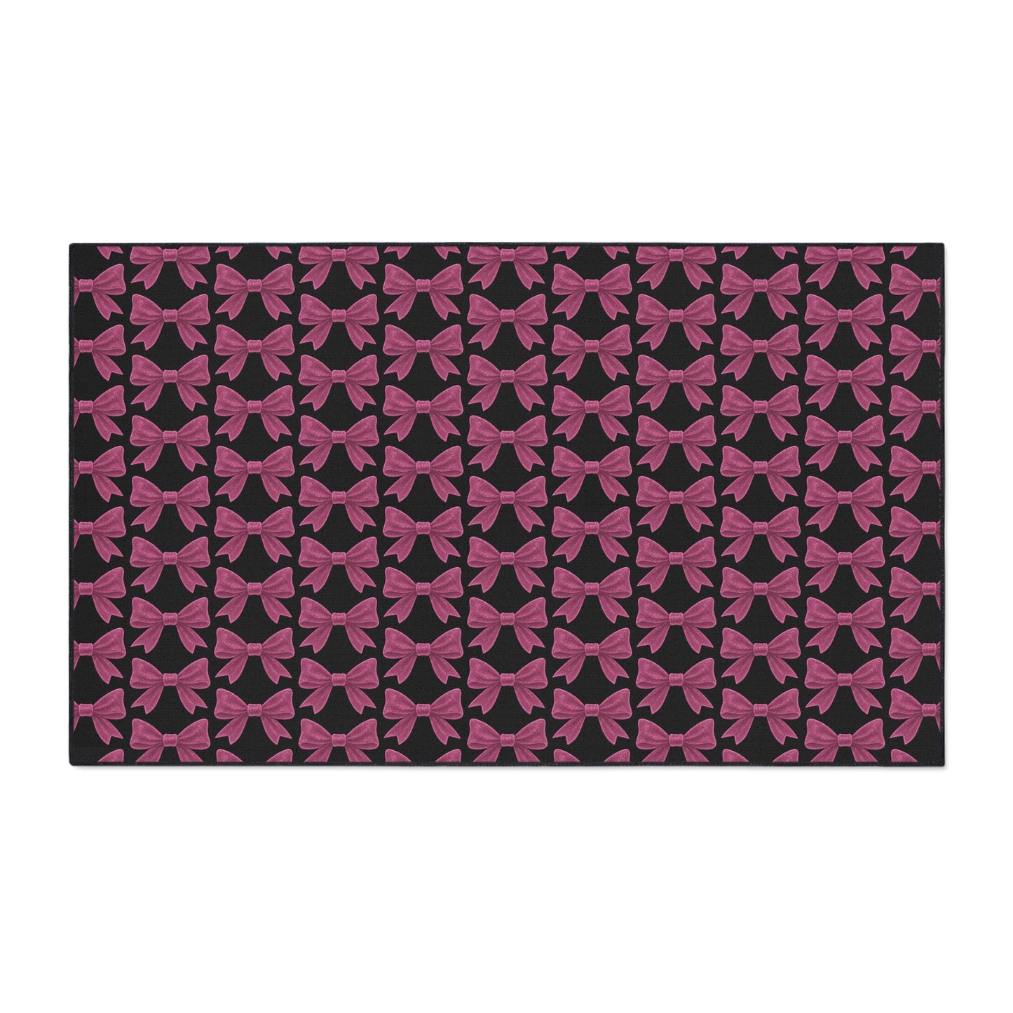 Pink Bow Doormat - Cute Aesthetic Floor Mat for Entryway, Kitchen or Bedroom | Girly Indoor Outdoor Rug Gift for Her