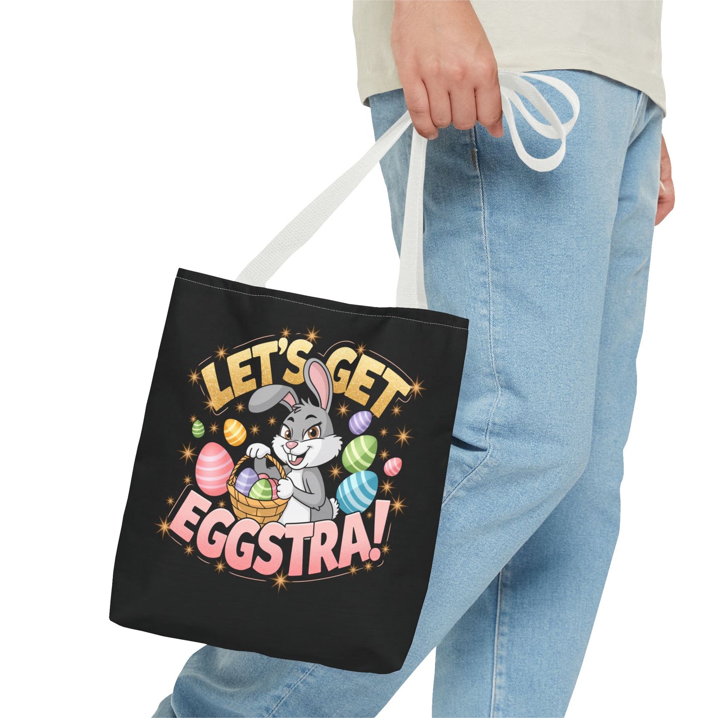 Easter Bunny Tote Bag - 'Leg's Get Eggstra'