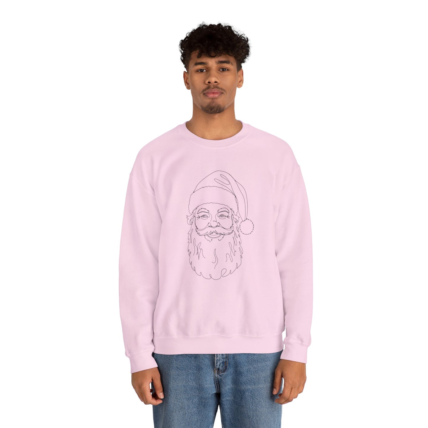 Minimalist Santa Sweatshirt | Modern Line Art Christmas Crewneck | Simple Holiday Sweater | Cozy Neutral Xmas Gift for Him or Her