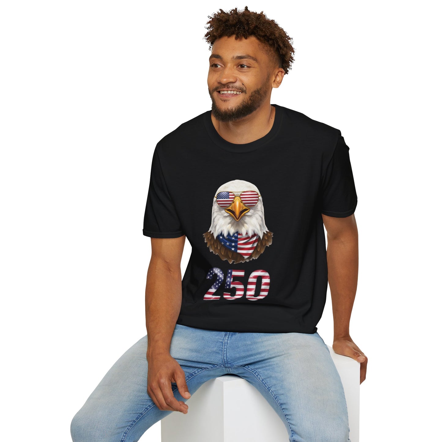America 250 Eagle Shirt, Patriotic Bald Eagle Tee, USA Flag Sunglasses Shirt, 250th Anniversary Tee, 4th of July Shirt, American Pride Tee