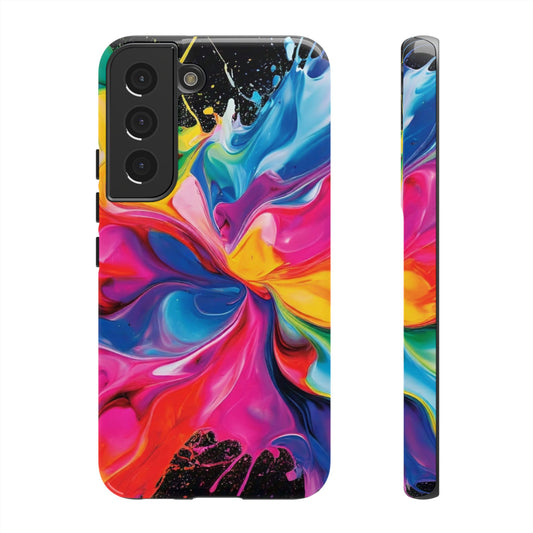 Samsung Galaxy Phone Case - Colorful Paint Splash Design