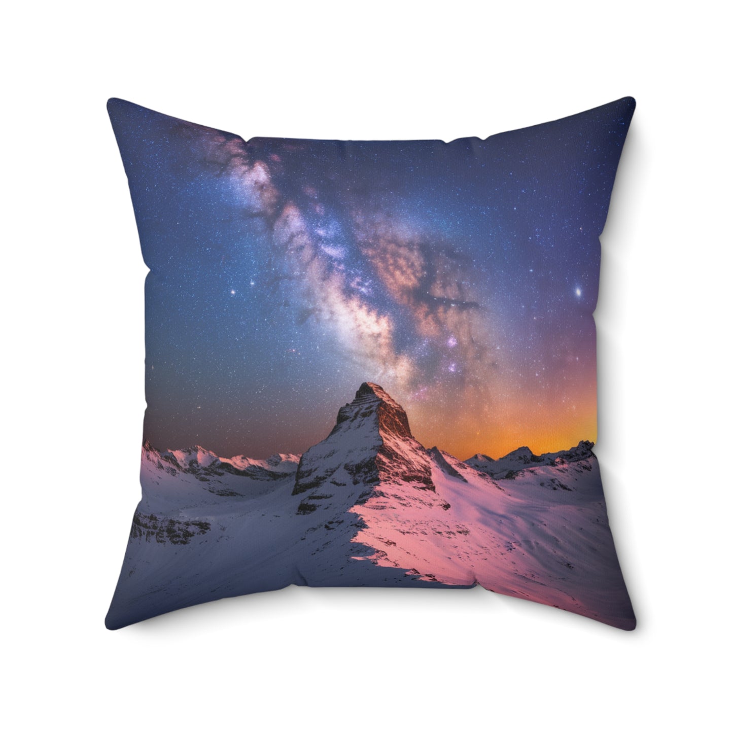 Mountain Galaxy Decorative Pillow - Cozy Home Accent for Stargazers