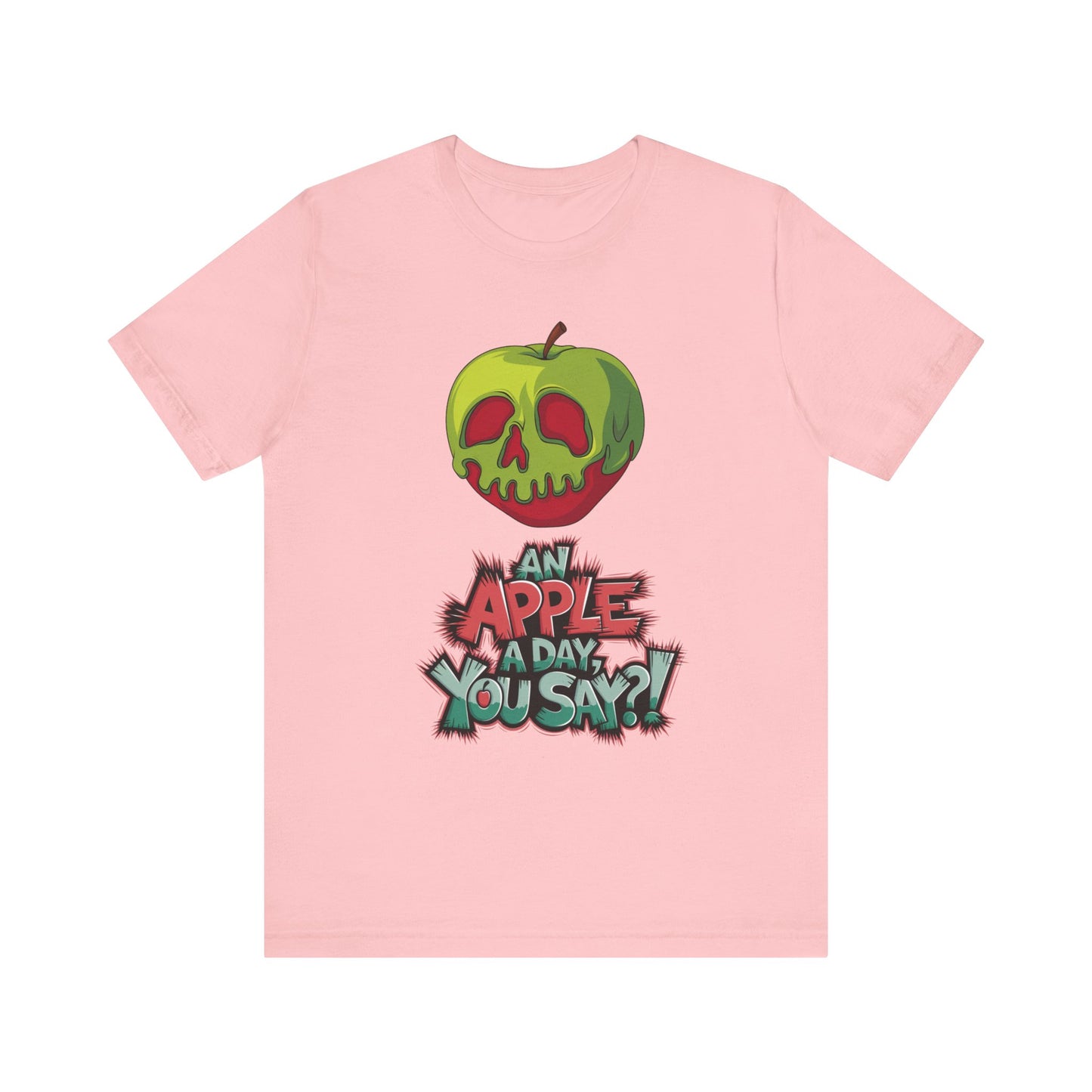 Funny Apple Skull Shirt – An Apple A Day You Say? – Grunge Fruit Tee – Y2K Nostalgia T‑Shirt – Gift for Fruit Lovers
