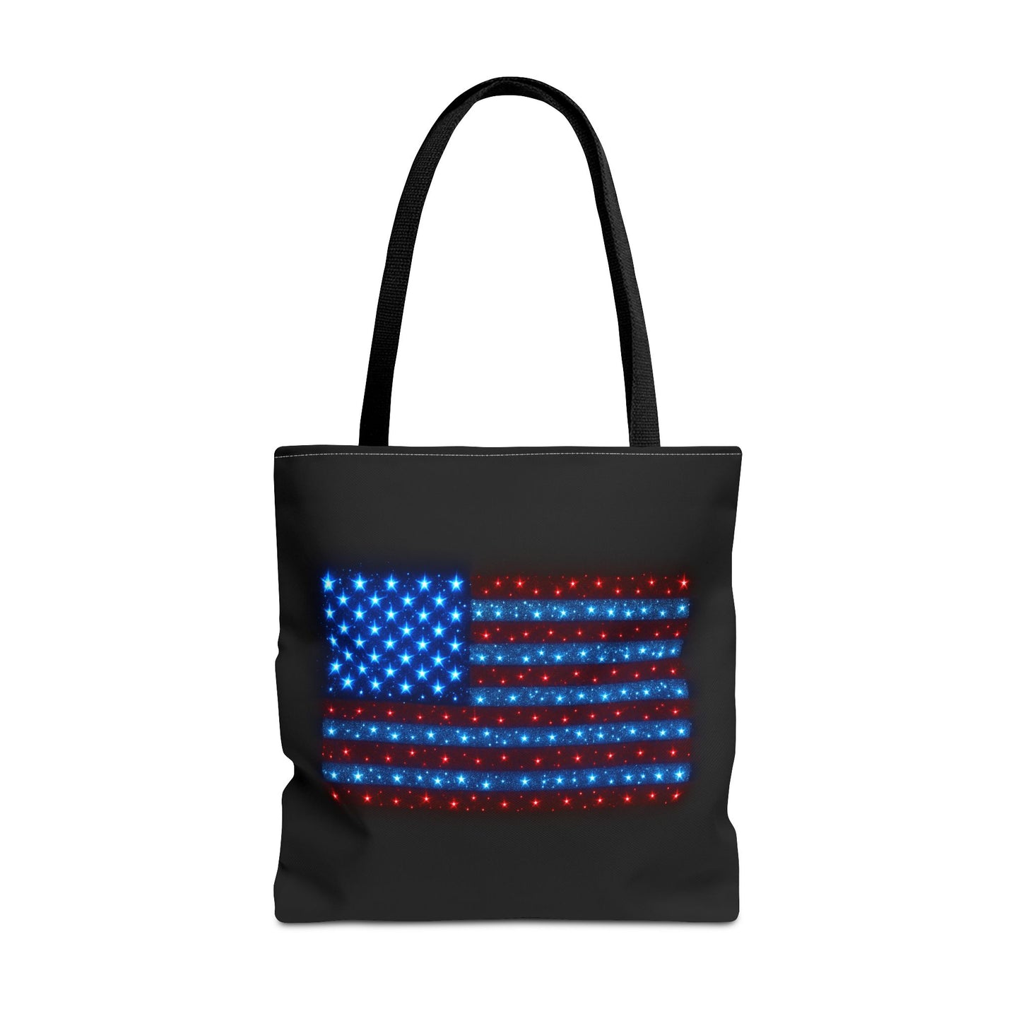 Patriotic LED American Flag Tote Bag | Red White and Blue Stars Bag | 4th of July Gift | USA Pride Reusable Tote | Independence Day Accessory