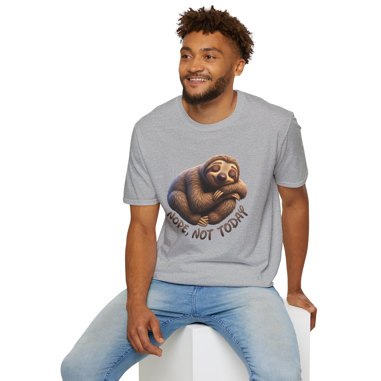 Nope Not Today Sloth T-Shirt, Funny Lazy Day Shirt, Cute Animal Lover Tee, Relaxed Humor Top, Chill Gift Idea For Men And Women
