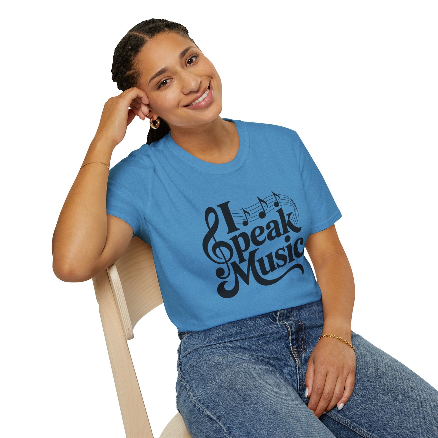 I Speak Music Shirt | Funny Music Lover T-Shirt | Gift for Musicians, Choir, Band Teachers & Music Students | Treble Clef Graphic Tee