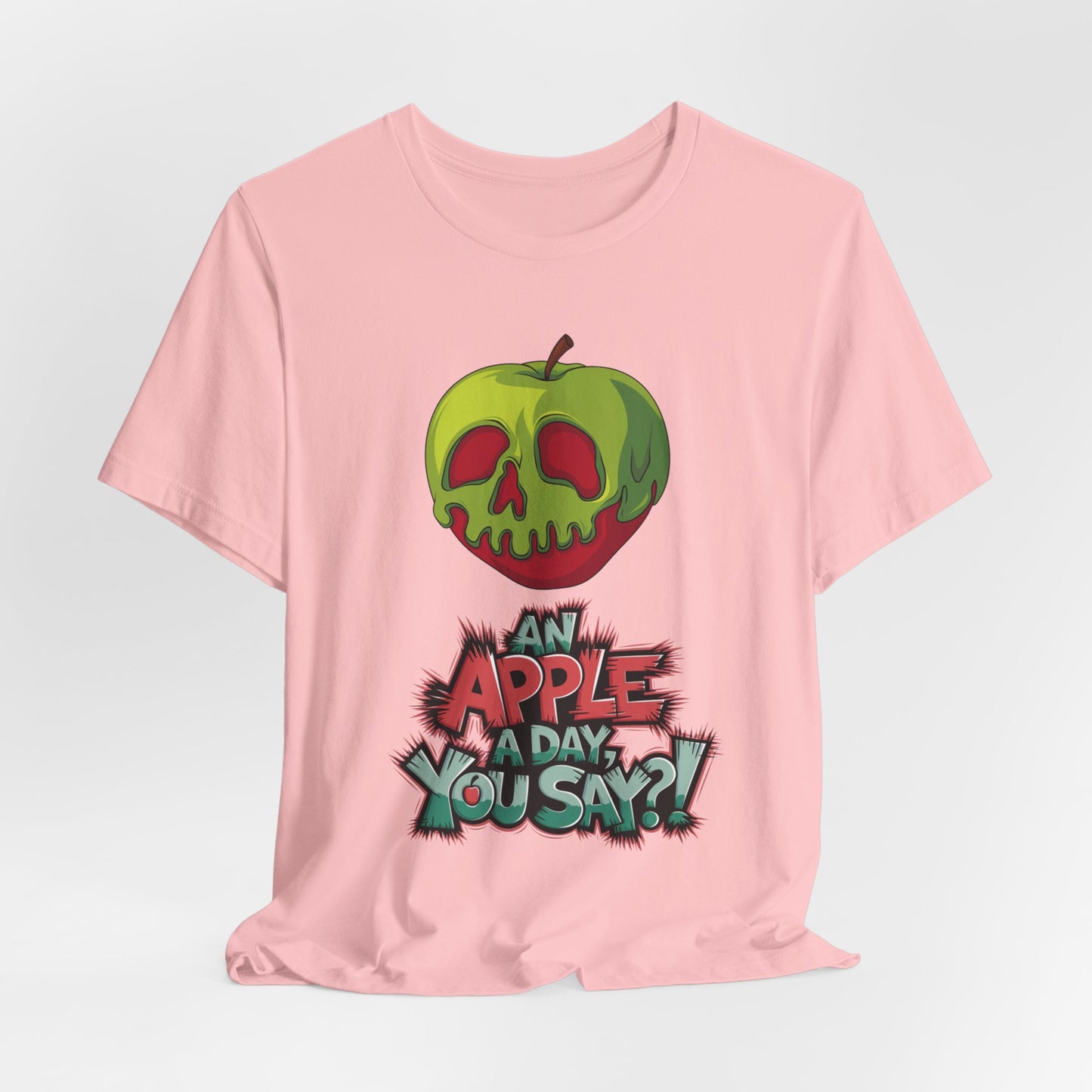 Funny Apple Skull Shirt – An Apple A Day You Say? – Grunge Fruit Tee – Y2K Nostalgia T‑Shirt – Gift for Fruit Lovers