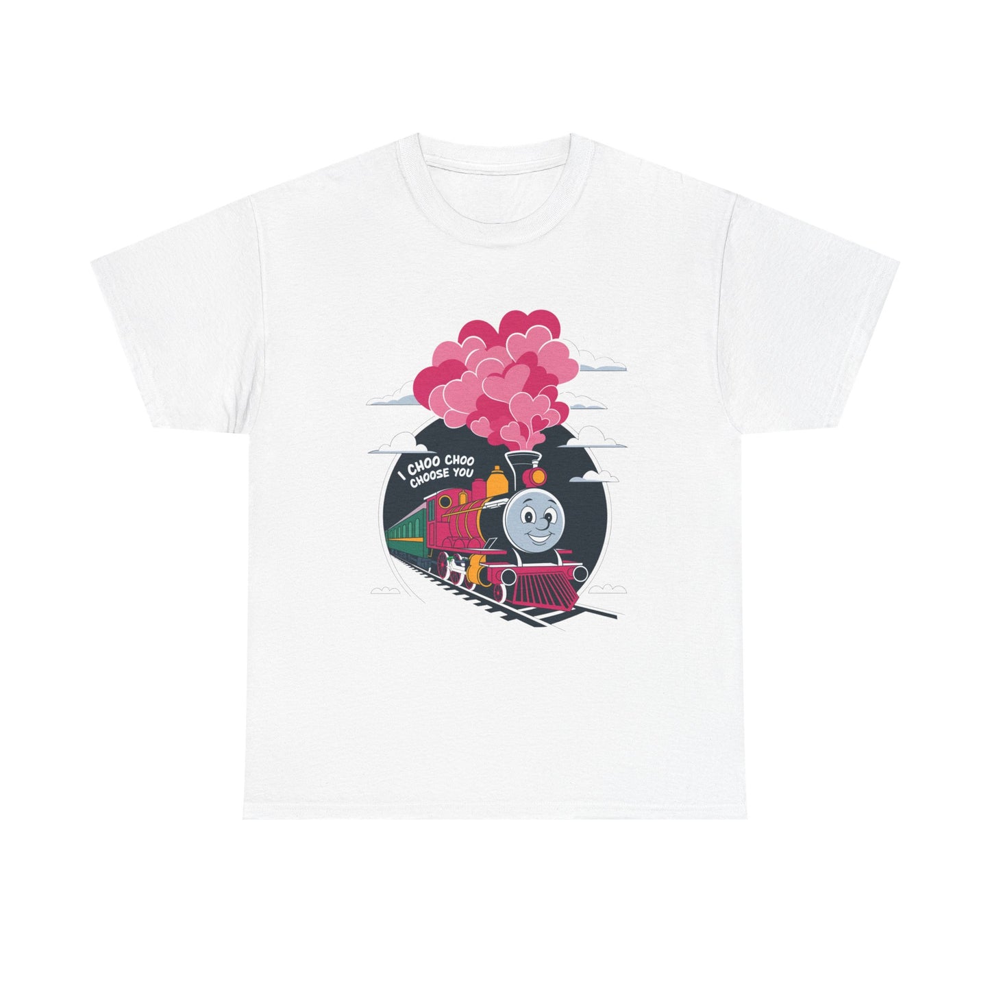 I Choo Choo Choose You Shirt, Cute Train Valentine Tee, Funny Love Graphic TShirt, Romantic Gift For Him Her, Valentine Pun Shir