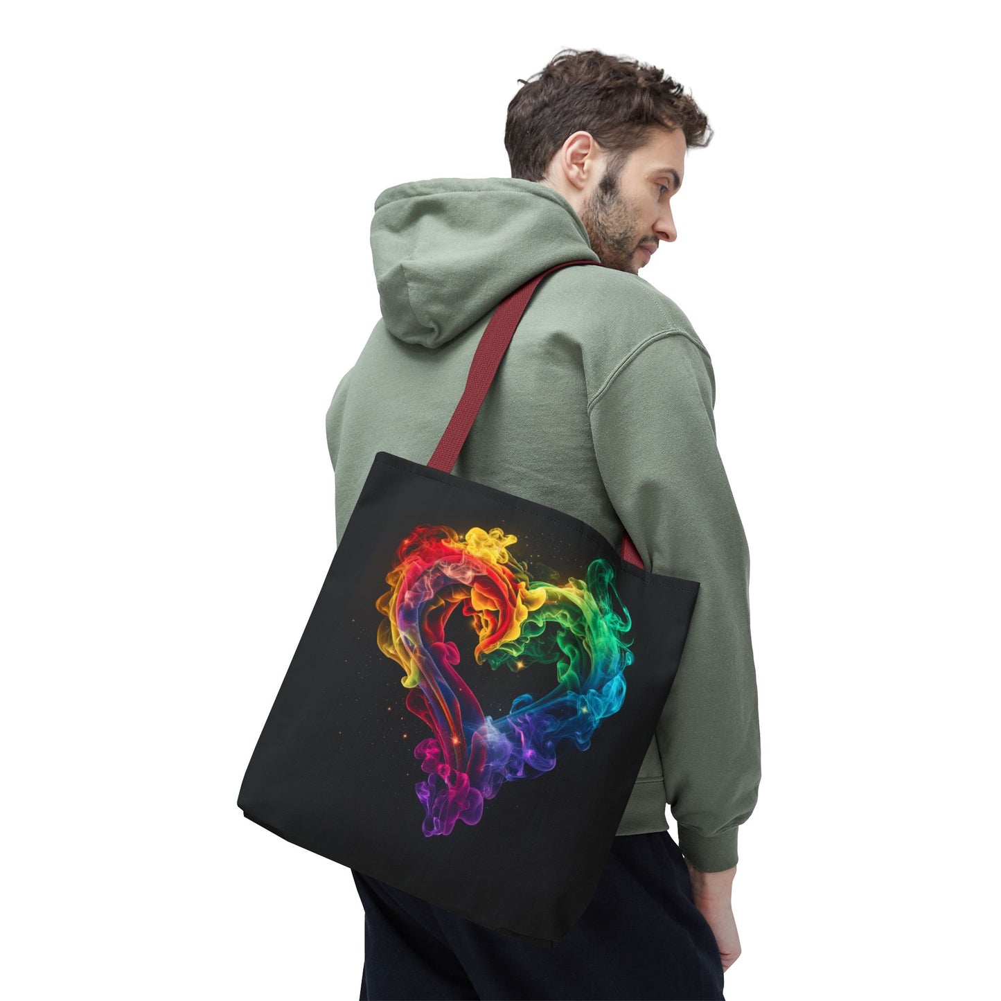Colorful Smoke Heart Tote