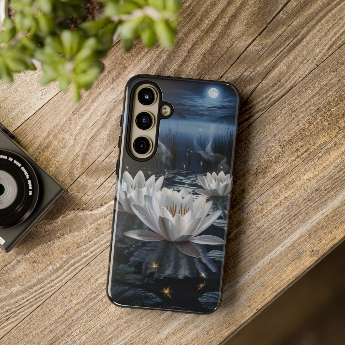 Samsung Galaxy Tough Case - Water Lillies Moonlit Sky Phone Cover