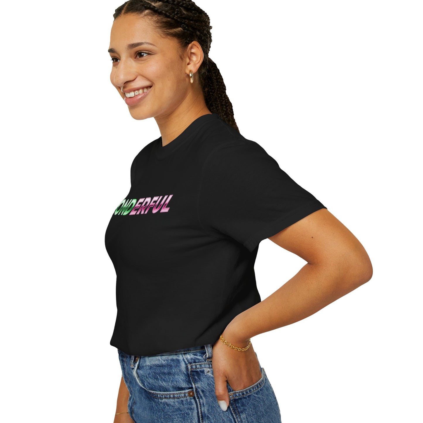 Wonderful Broadway Inspired T-Shirt, Musical Theater Graphic Tee, Green And Pink Gradient Shirt, Unisex Gift For Fans And Performers