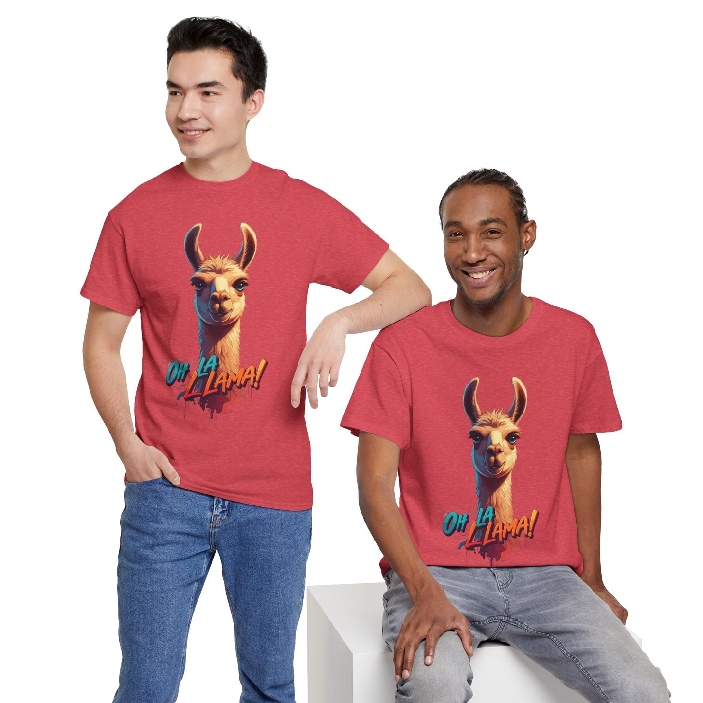 Oh la Llama Graphic Tee | Fun Llama T-Shirt, Cute Animal Lover Shirt, Llama Lover Gift, Quirky Party Tee, Trending Llama Fashion