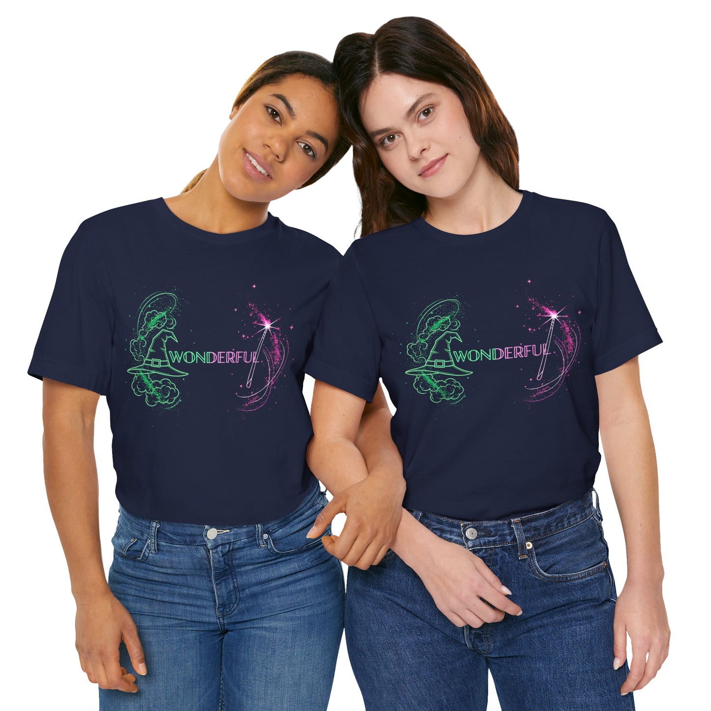 Wonderful Broadway Inspired T-Shirt, Magical Theater Graphic Tee, Green And Pink Sparkle Design, Unisex Gift For Musical Fans And Performers