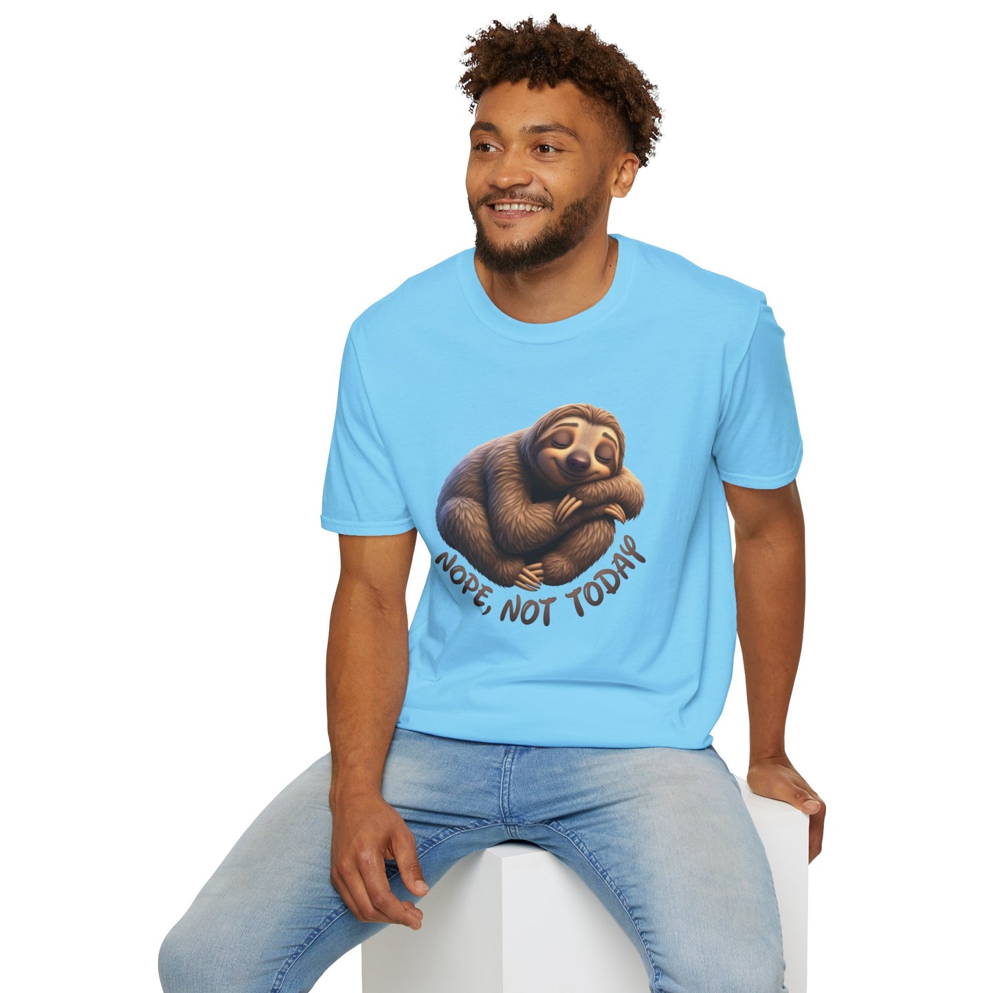 Nope Not Today Sloth T-Shirt, Funny Lazy Day Shirt, Cute Animal Lover Tee, Relaxed Humor Top, Chill Gift Idea For Men And Women
