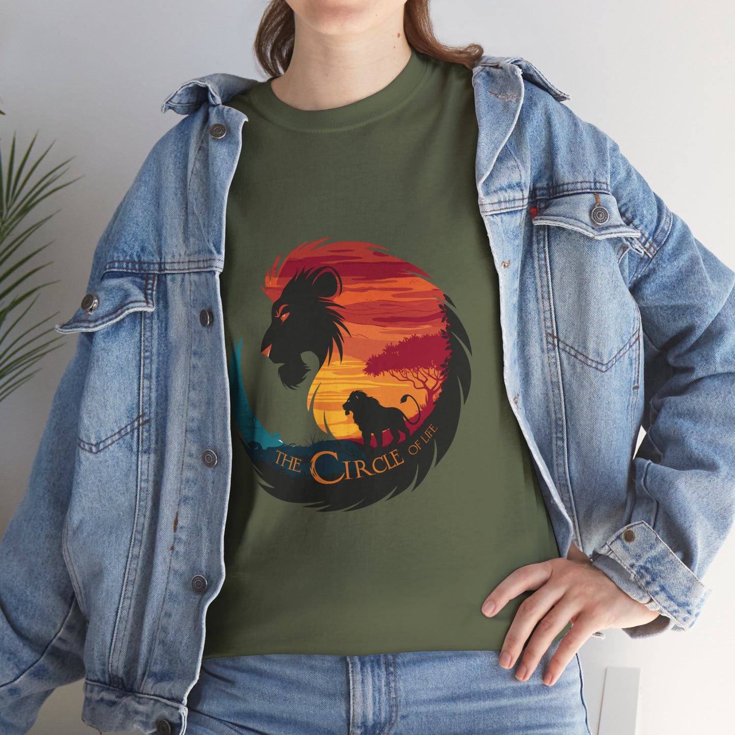 The Circle of Life Lion Shirt – Sunset Safari Wildlife Graphic Tee – Inspirational Nature T-Shirt for Animal Lovers & Adventure Fans
