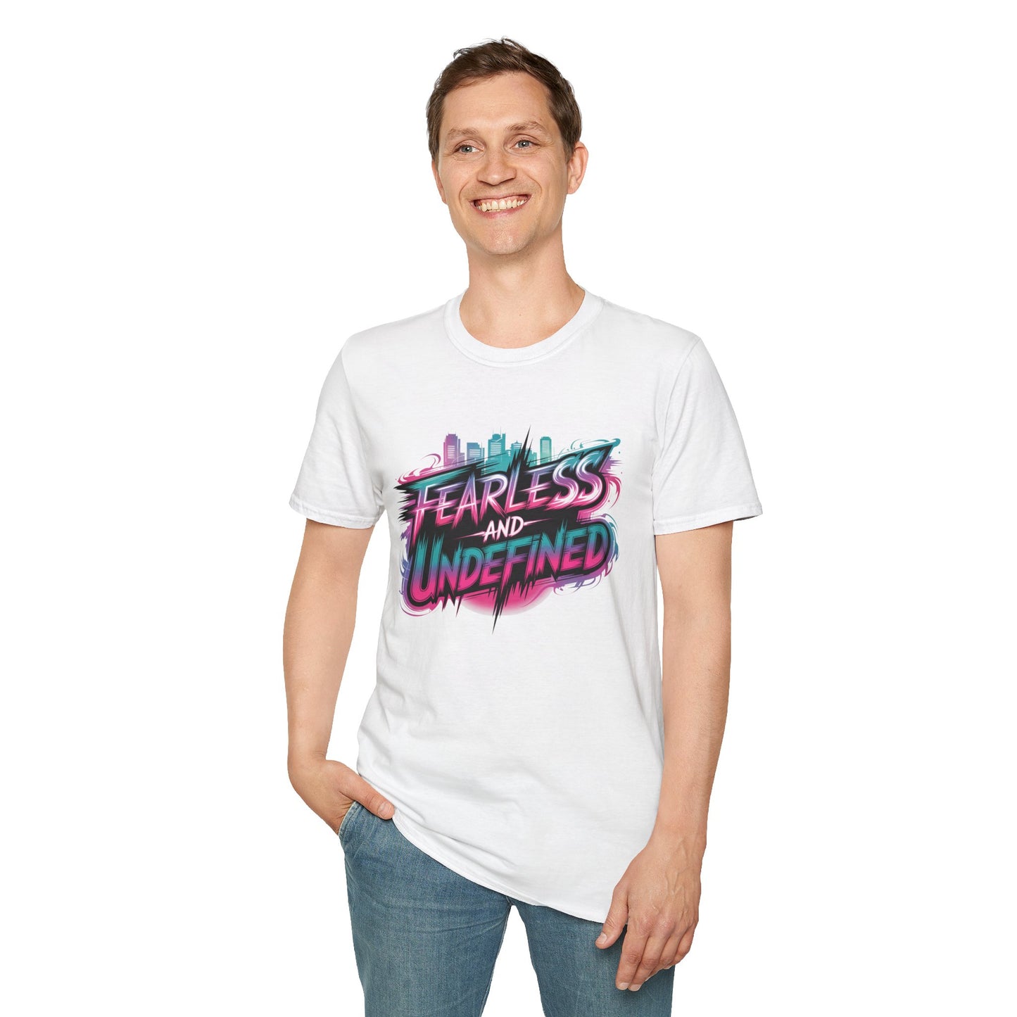 Fearless And Undefined T-Shirt, KPop Anime Inspired Shirt, Bold Motivational Tee, Neon Graphic Top, Empowering Streetwear For Fans And Dreamers