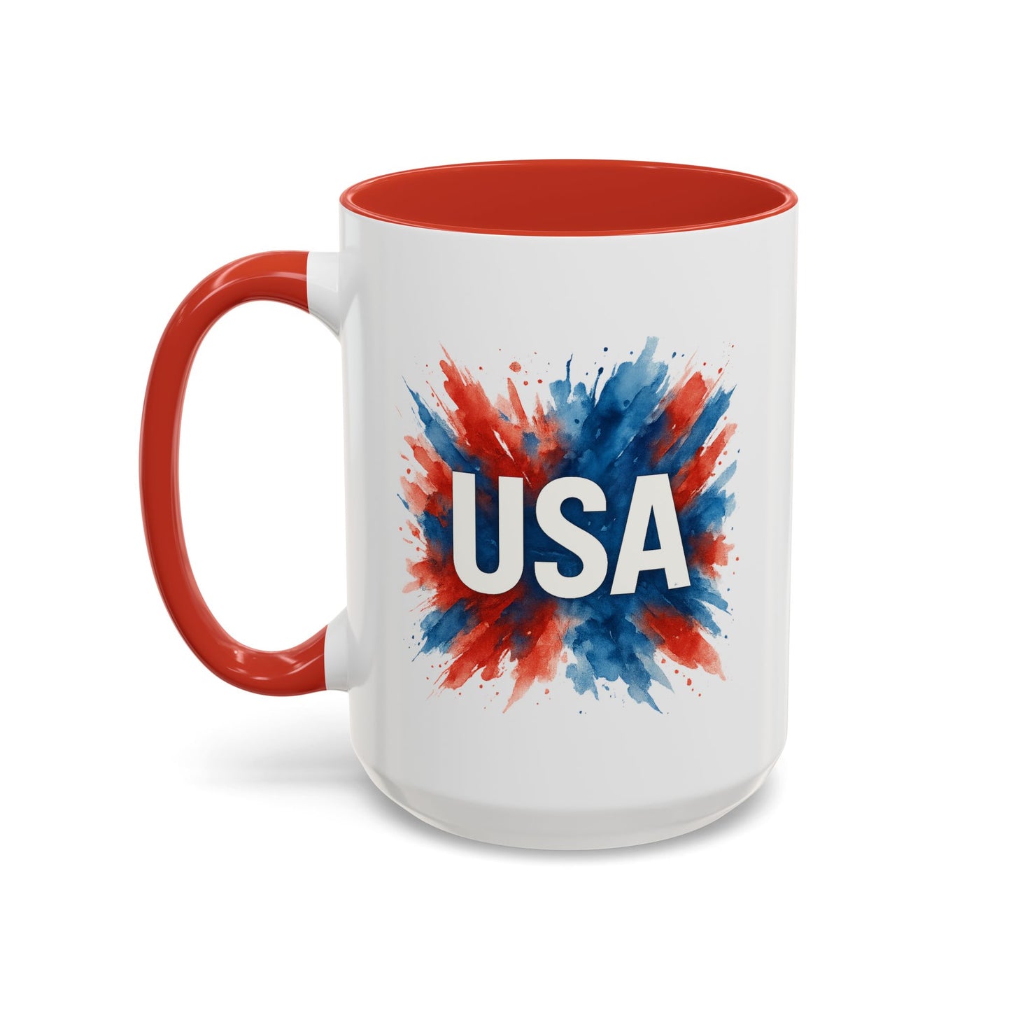 USA Patriotic Coffee Mug | 4th of July Gift | Red White Blue Mug | American Pride Cup | Independence Day Drinkware | USA Mug