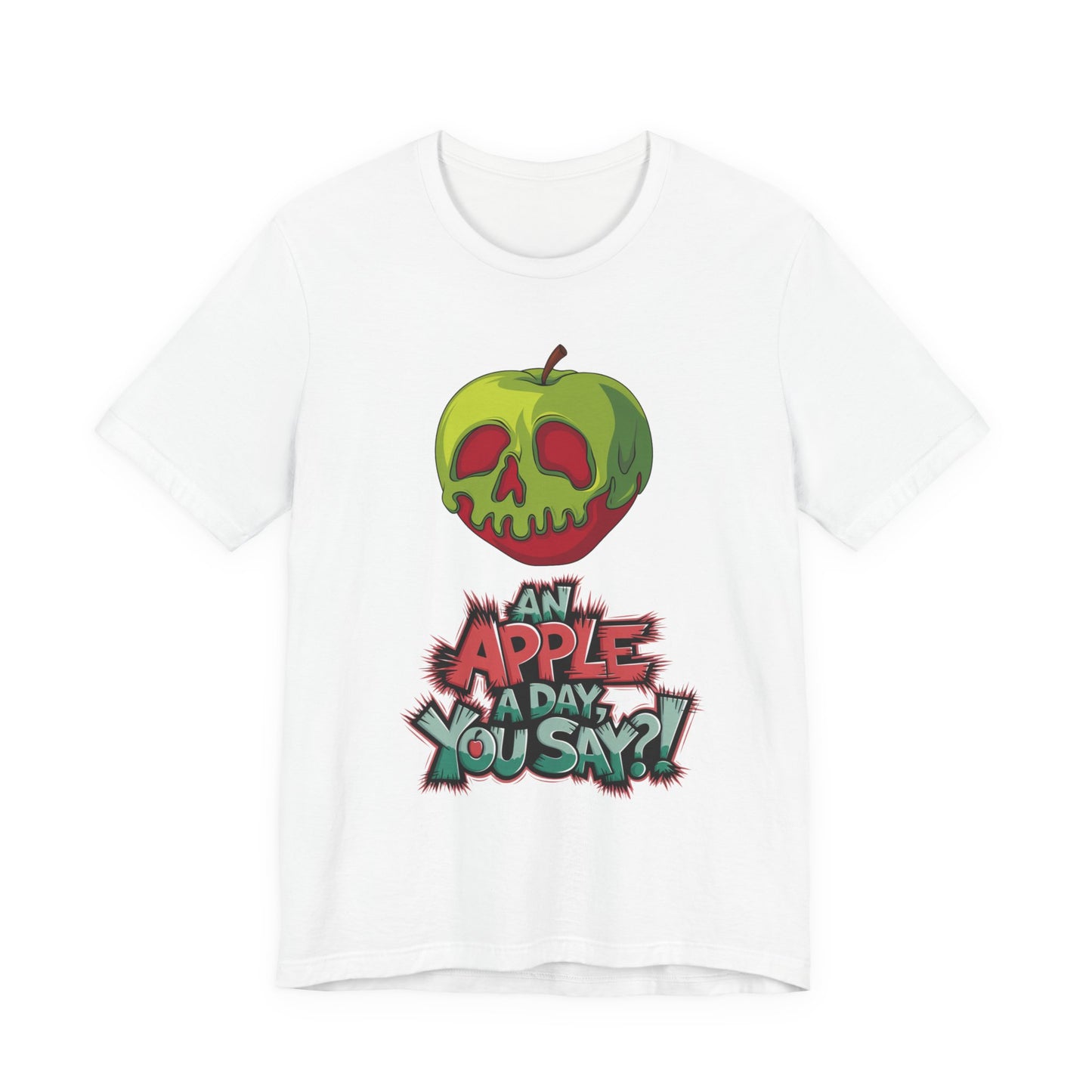 Funny Apple Skull Shirt – An Apple A Day You Say? – Grunge Fruit Tee – Y2K Nostalgia T‑Shirt – Gift for Fruit Lovers