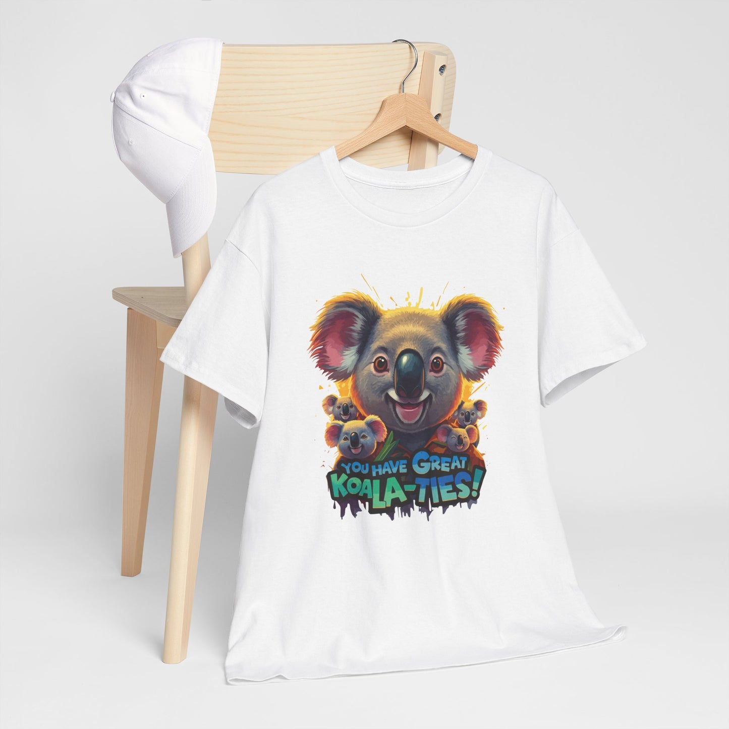 You Have Great Koala‑ties Tee – Cute Koala Pun T‑Shirt, Animal Lover Gift, Funny Wildlife Graphic, Unisex Casual Tee