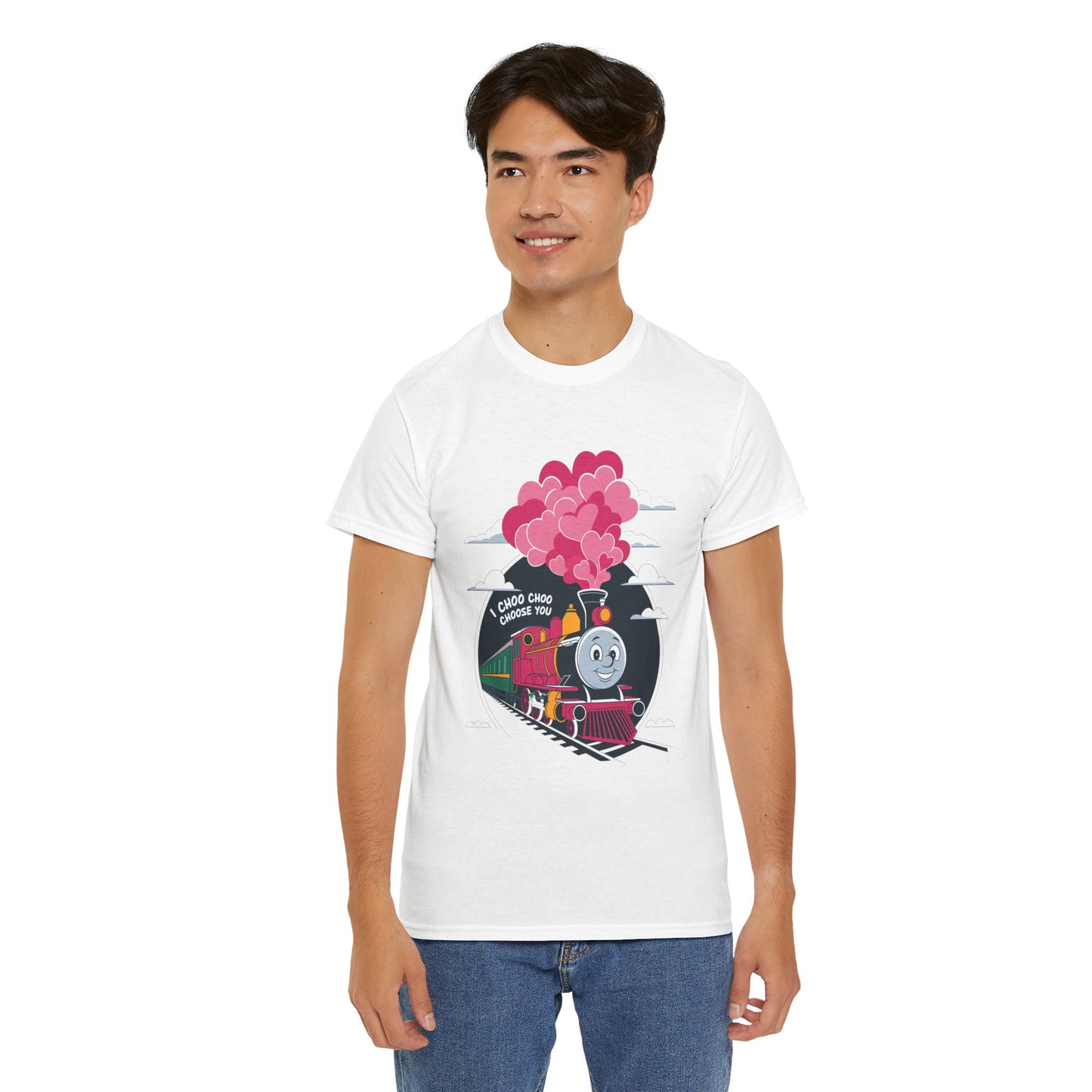 I Choo Choo Choose You Shirt, Cute Train Valentine Tee, Funny Love Graphic TShirt, Romantic Gift For Him Her, Valentine Pun Shir