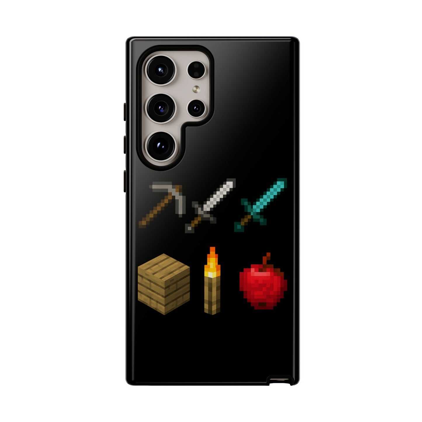 Minecraft-Inspired Tough Samsung Phone Case Pixel Art Design for Gamers Phone Accessory for Gamers