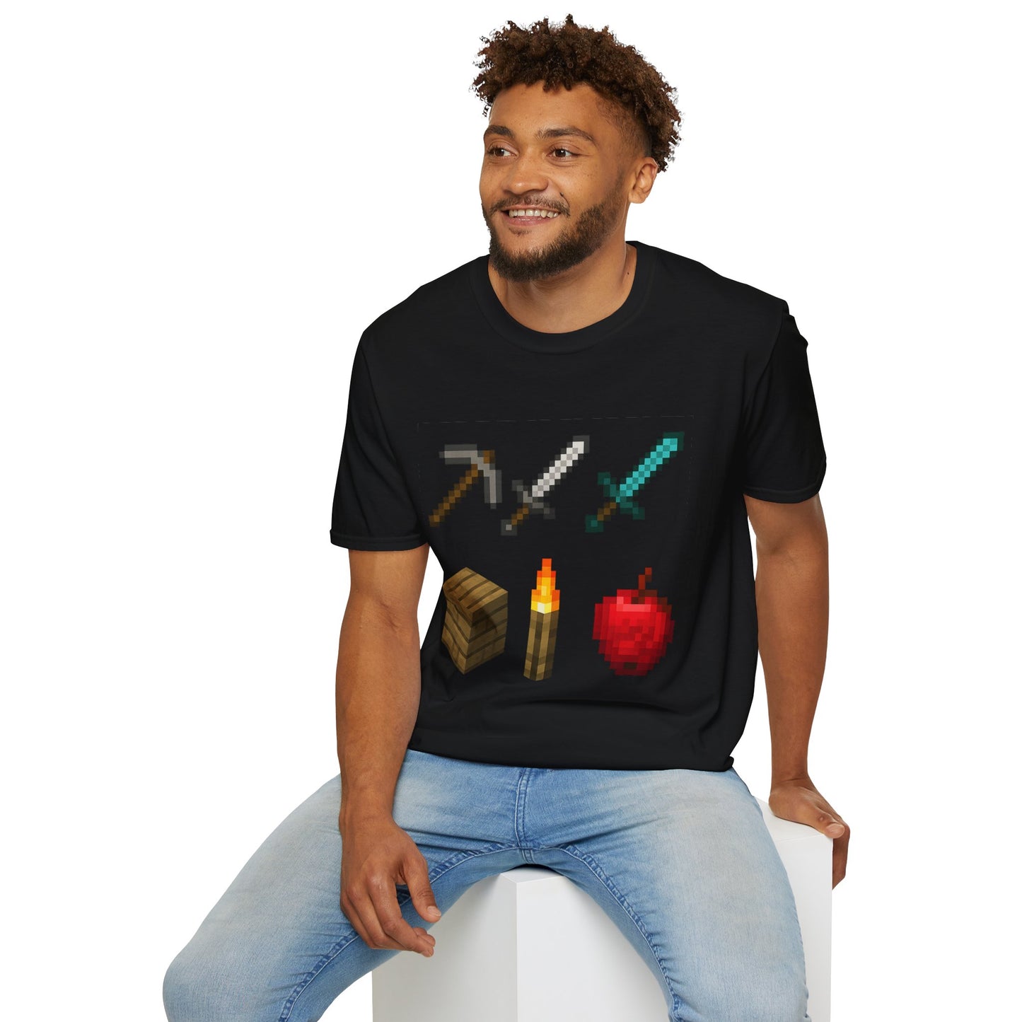 Pixel Tools & Items T-Shirt | Retro Pixel Art Gaming Tee, 8-Bit Gamer Shirt, Pixel Weapons & Supplies Top, Video Game Lover Gift Unisex