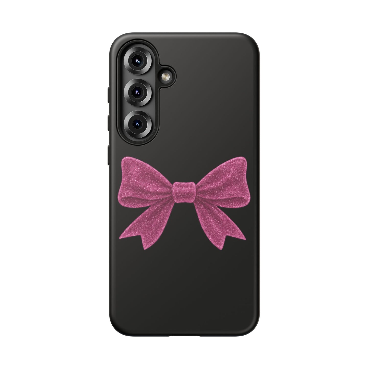 Pink Glitter Bow Samsung Case – Coquette Aesthetic Phone Cover – Girly Glossy Galaxy Case – Cute Soft Girl Tech Accessory – Kawaii Gift Idea
