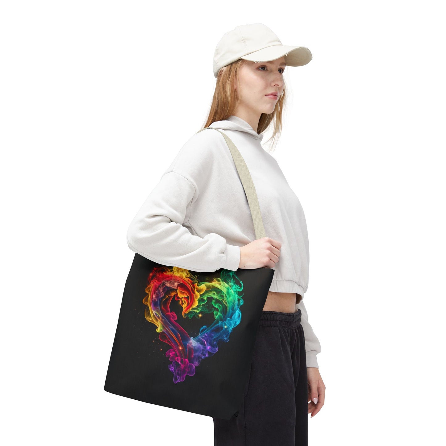 Colorful Smoke Heart Tote