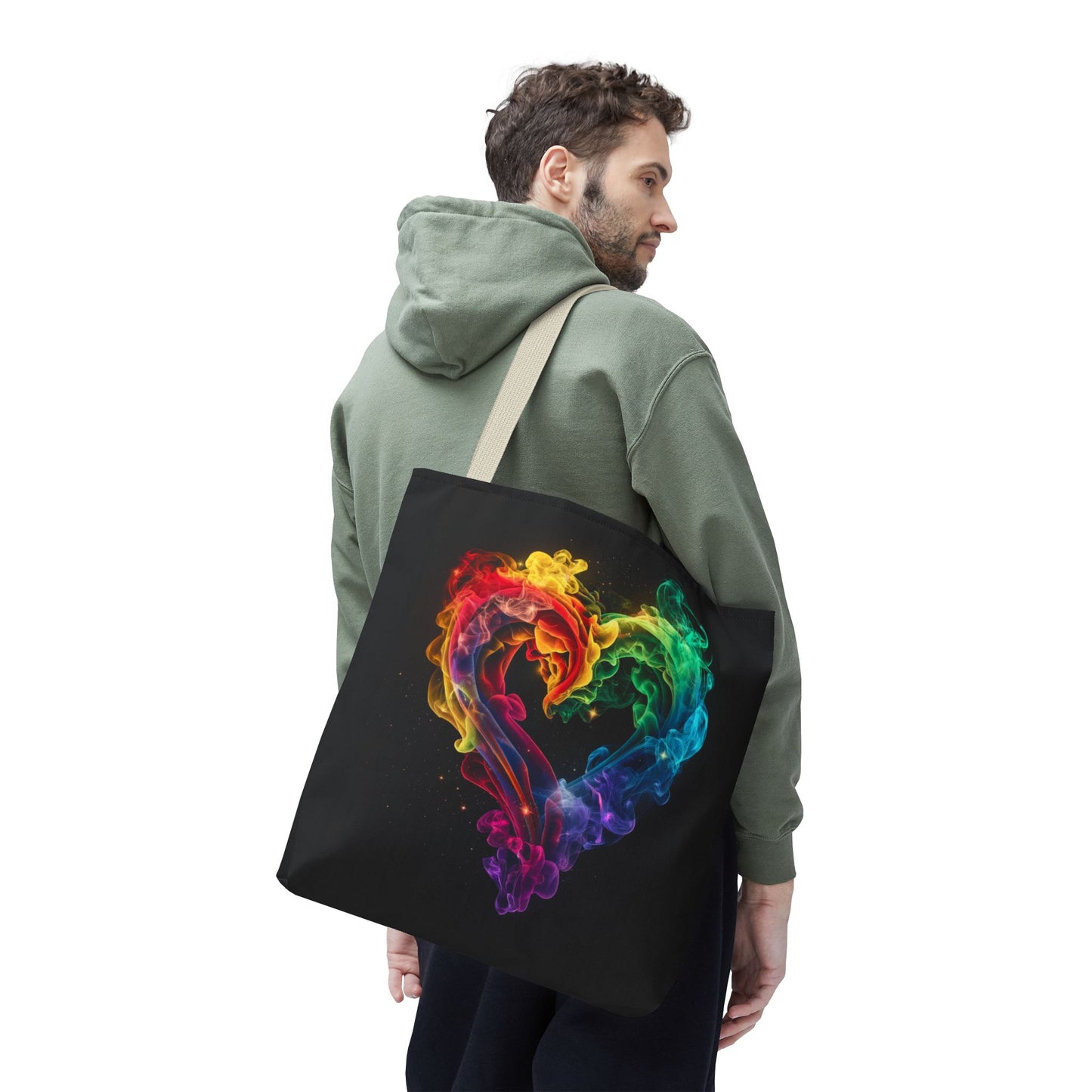 Colorful Smoke Heart Tote