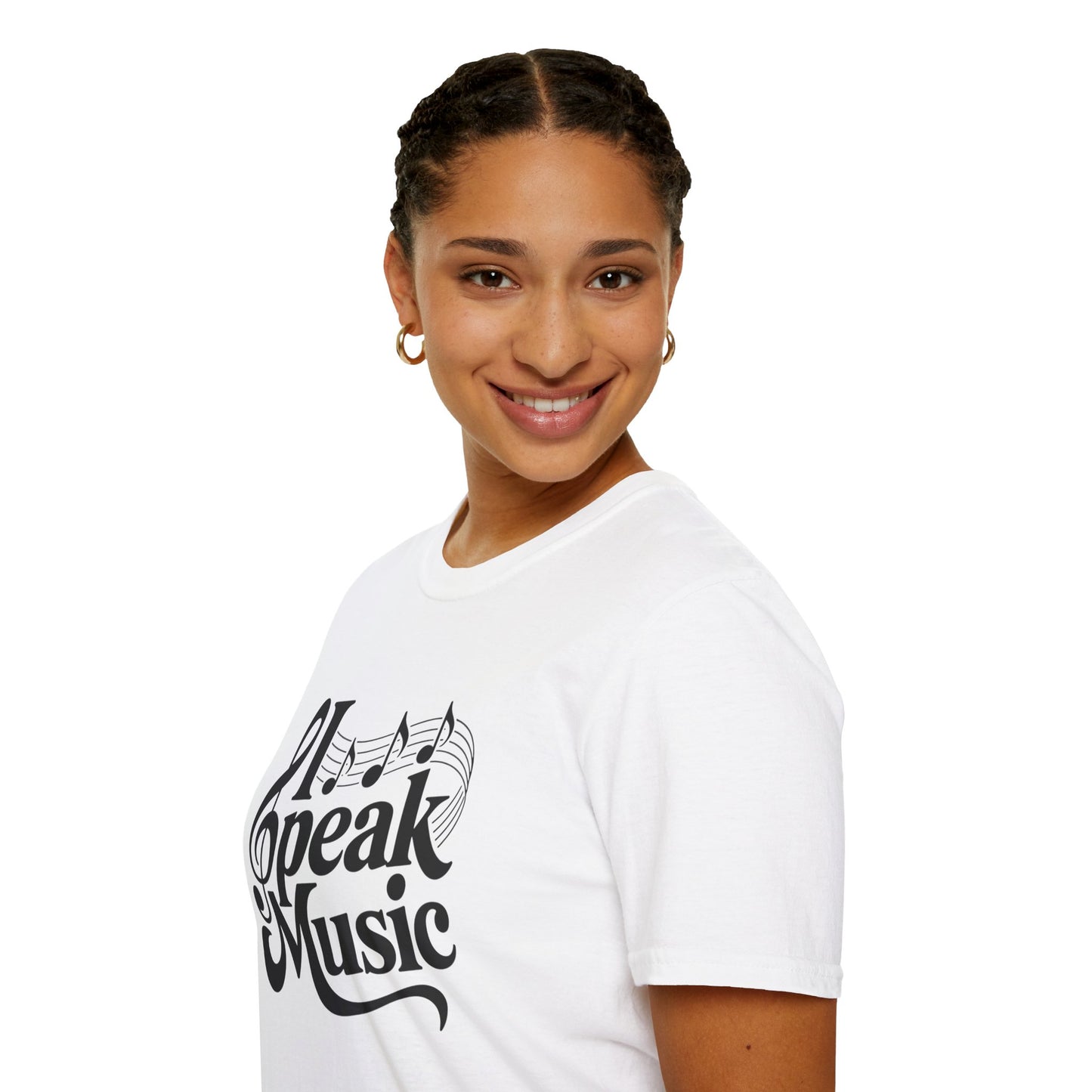 I Speak Music Shirt | Funny Music Lover T-Shirt | Gift for Musicians, Choir, Band Teachers & Music Students | Treble Clef Graphic Tee