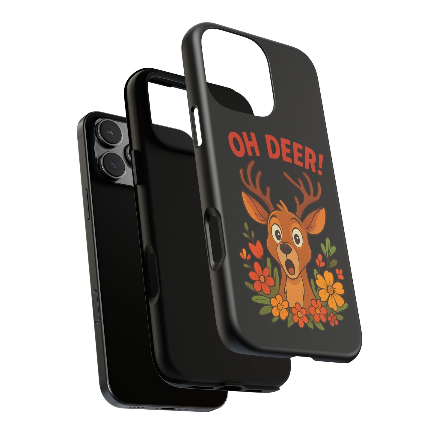 iPhone Case - Startled Deer 'Oh Deer' Nature Lover Phone Case Funny iPhone Accessory