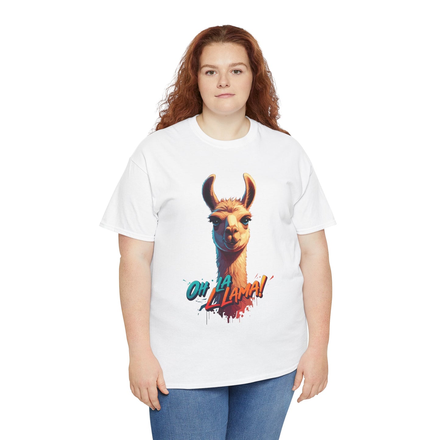 Oh la Llama Graphic Tee | Fun Llama T-Shirt, Cute Animal Lover Shirt, Llama Lover Gift, Quirky Party Tee, Trending Llama Fashion