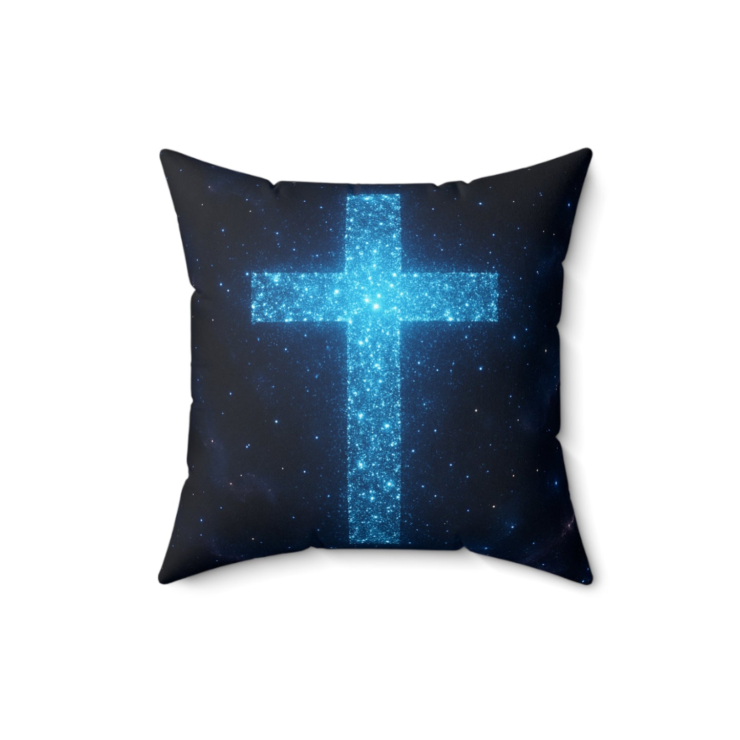 Bioluminescent Cross Pillow Modern Decor Christian Throw Spiritual Decoration Religious Pillow Gift of Faith
