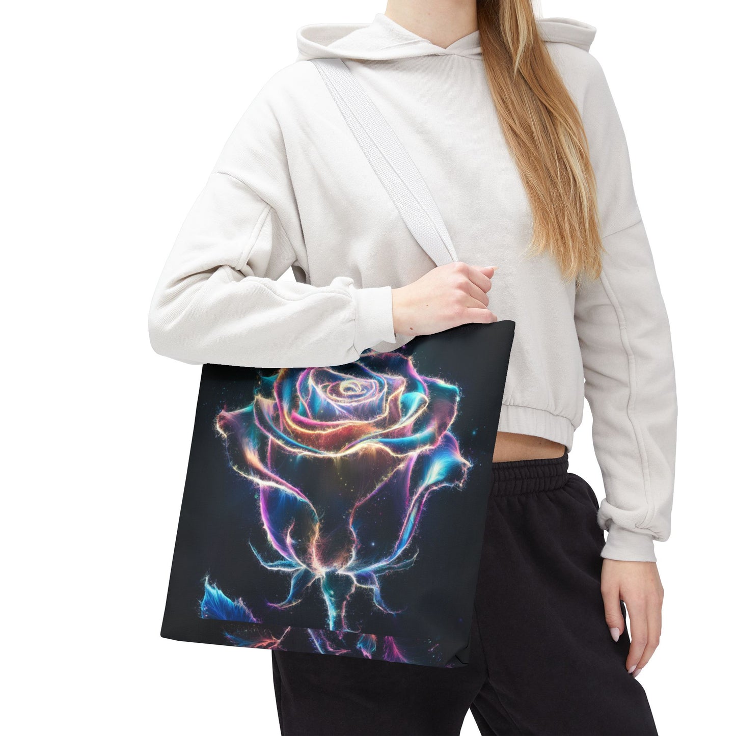 Glowing Rose Tote Bag