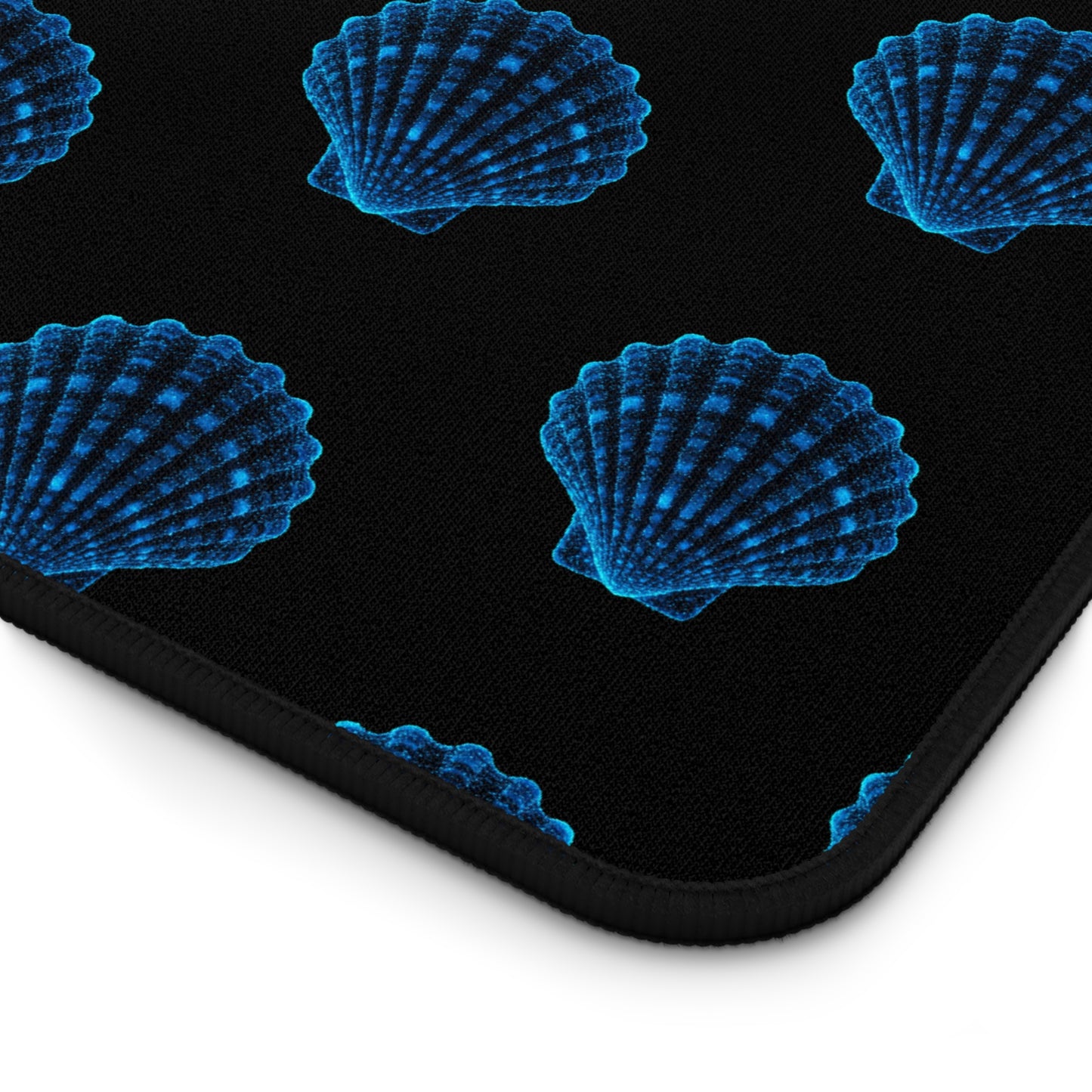 Desk Mat Bioluminescent SeaShells Mouse Pad for Ocean Lovers Nautical Decor Marine Mat
