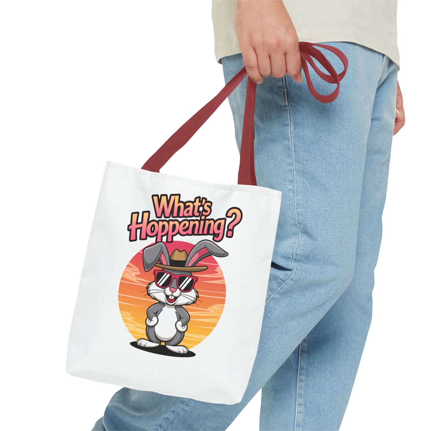 Bunny Tote Bag - 'What's Hoppening'