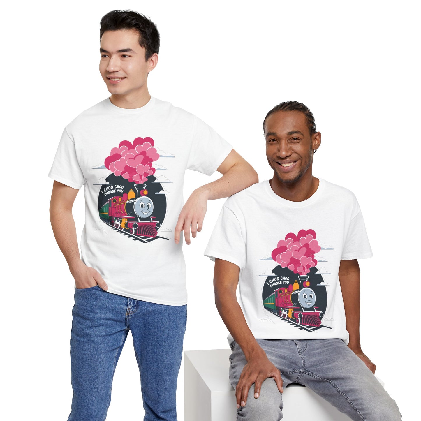 I Choo Choo Choose You Shirt, Cute Train Valentine Tee, Funny Love Graphic TShirt, Romantic Gift For Him Her, Valentine Pun Shir