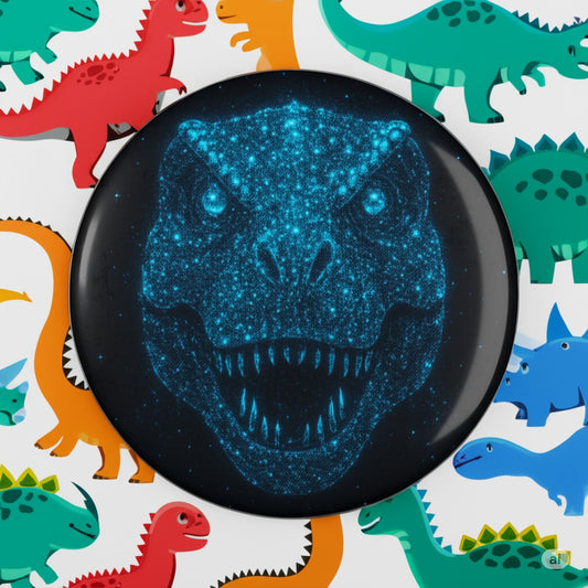 Bioluminescent Starry Dinosaur Magnet - Galaxy Particle Art Magnet - Celestial Dinosaur Fridge Magnet Non-Glow - Cosmic Home Decor