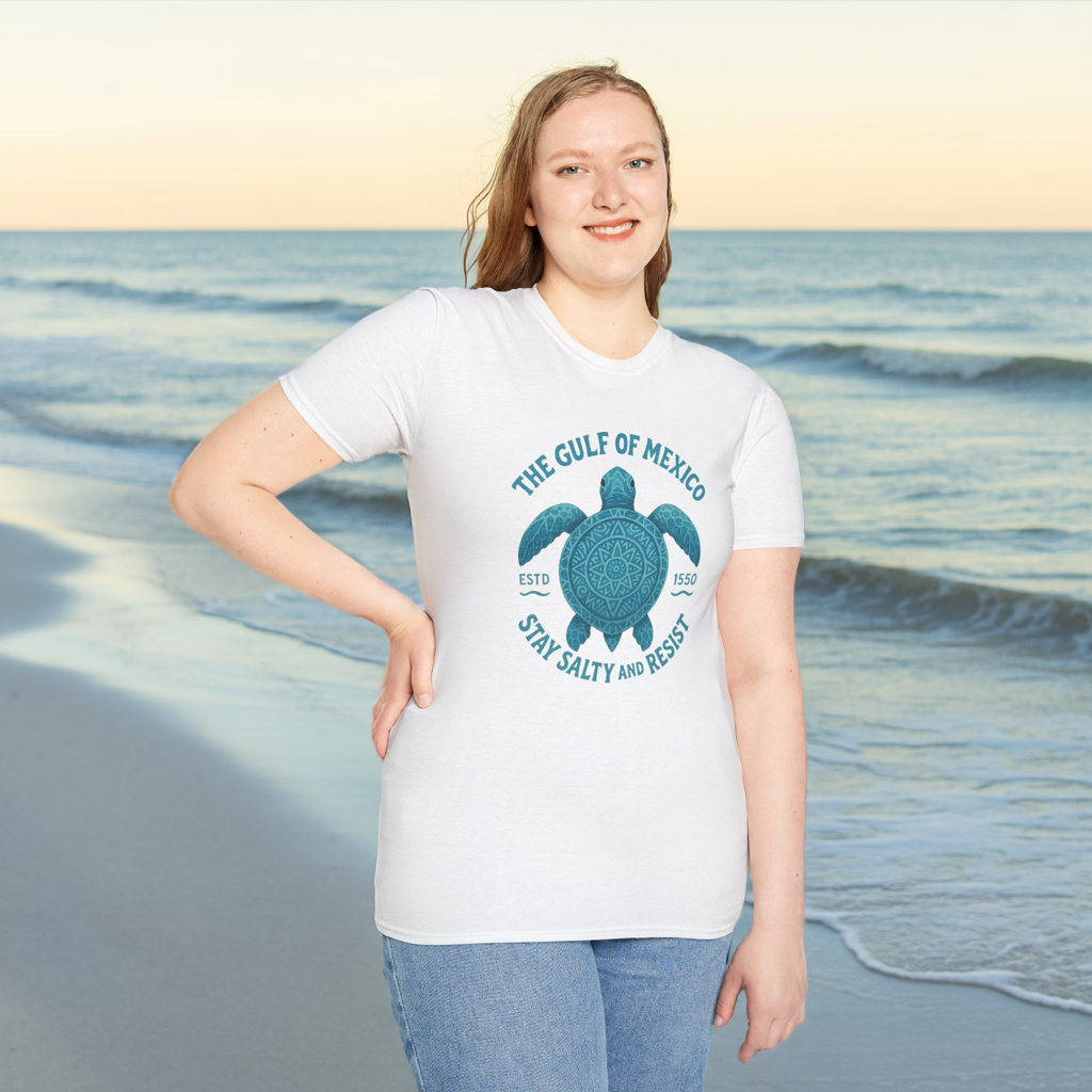 Gulf of Mexico Watercolor Sea Turtle T-Shirt - Ocean Wildlife Tee - Nature Lover Gift - Summer Beach Top - Coastal Art Graphic Tee