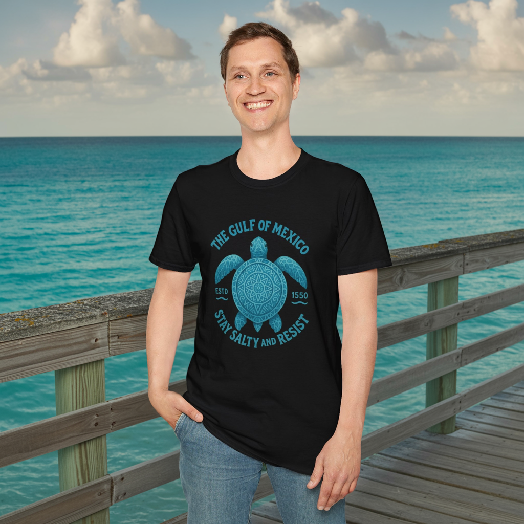 Gulf of Mexico Watercolor Sea Turtle T-Shirt - Ocean Wildlife Tee - Nature Lover Gift - Summer Beach Top - Coastal Art Graphic Tee
