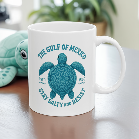 Watercolor Sea Turtle Mug - Ocean Lover Coffee Cup, Marine Life Gift, Beach Decor Ceramic Mug, Turtle Lover Present - 11 or 15 oz