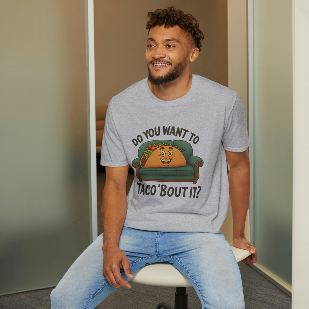 Do You Want to Taco ‘Bout It? Funny Taco Shirt - Cute Foodie Tee - Pun Humor Gift - Food Lover T-Shirt - Cinco de Mayo Outfit