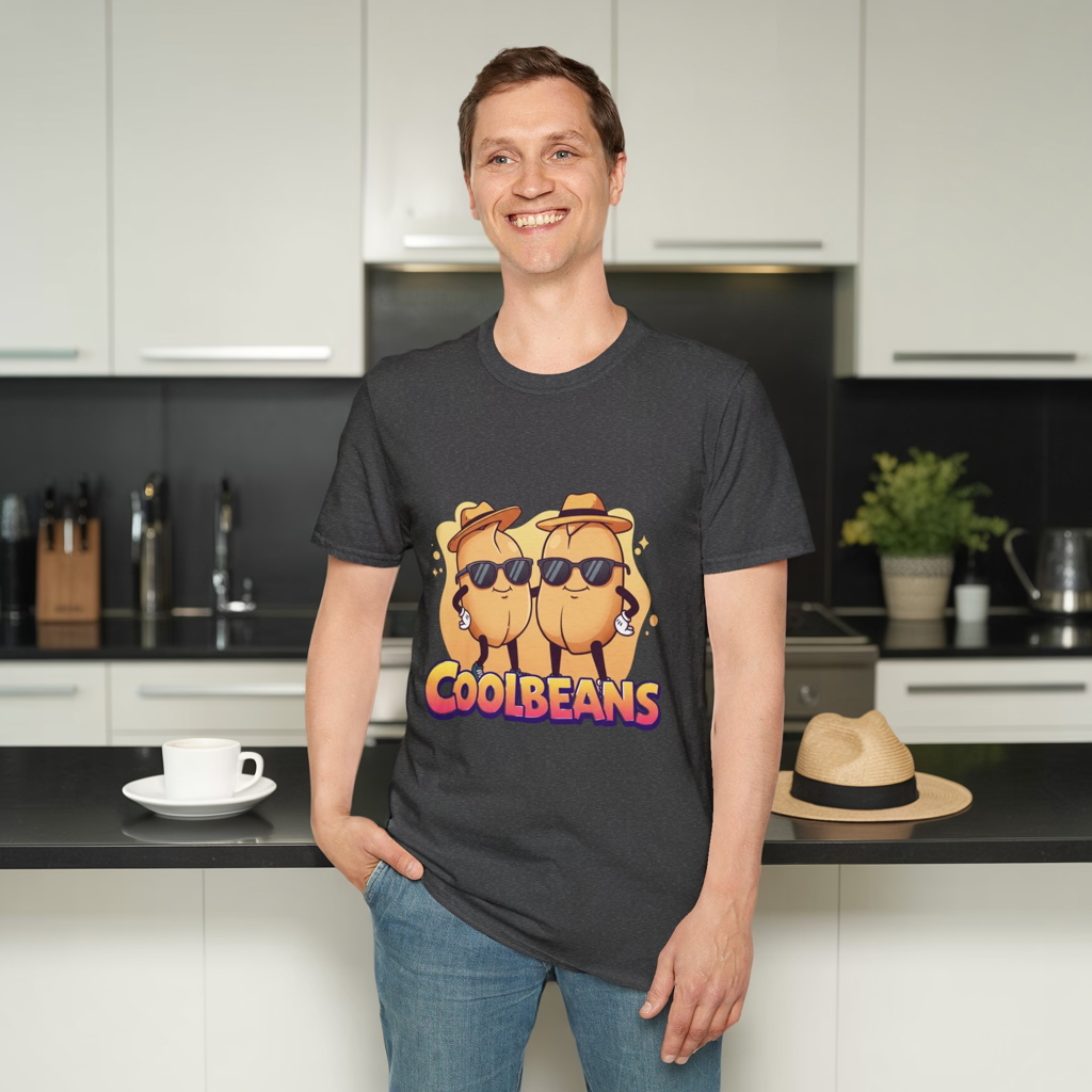 Cool Beans T-Shirt - Two Cooler-Than-Cool Beans With Sunglasses, Quirky Food-Pun Gift Tee for Him, Her or Besties - Perfect Humor and Style